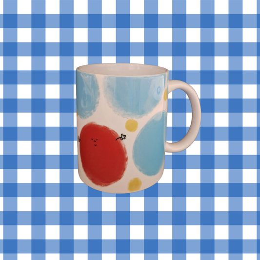 Tazza Pallini Lallipop azzurri gialli fuxia