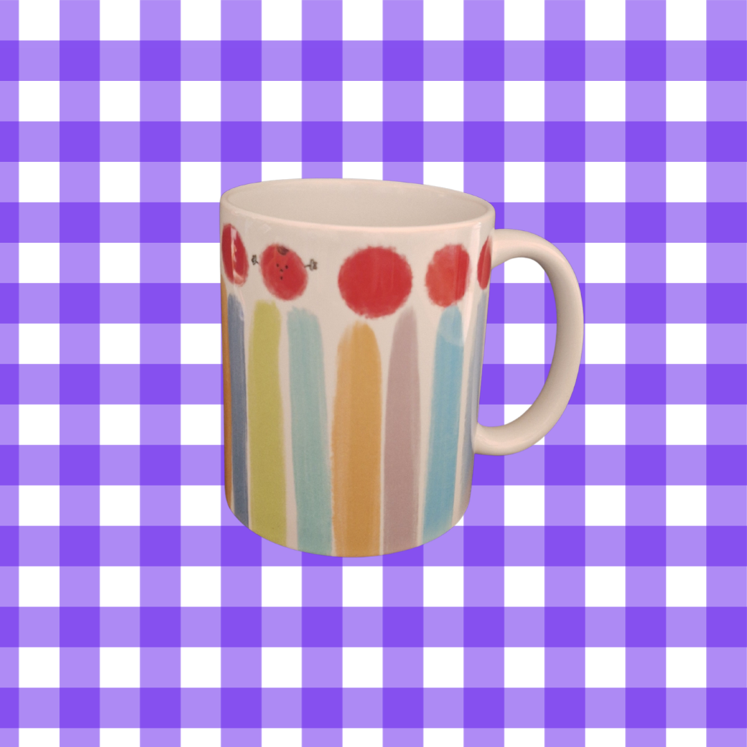 Tazza Pallini Lallipop con righe colorate