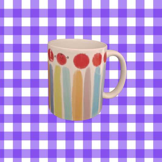 Tazza Pallini Lallipop con righe colorate