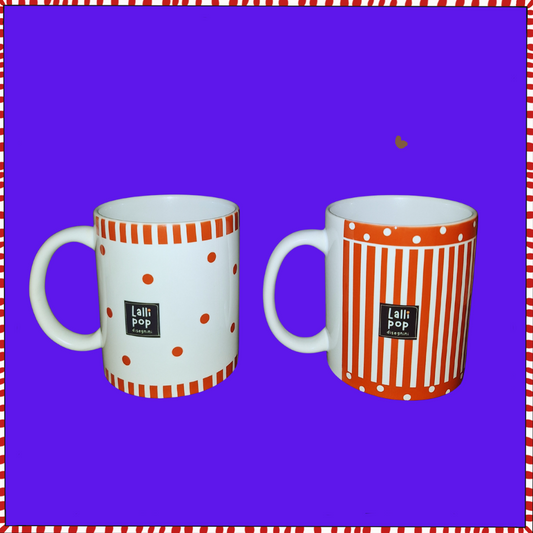 Speciale Natale: set due tazze a pois e a righe Lallipop